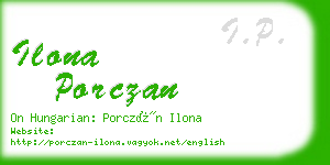 ilona porczan business card